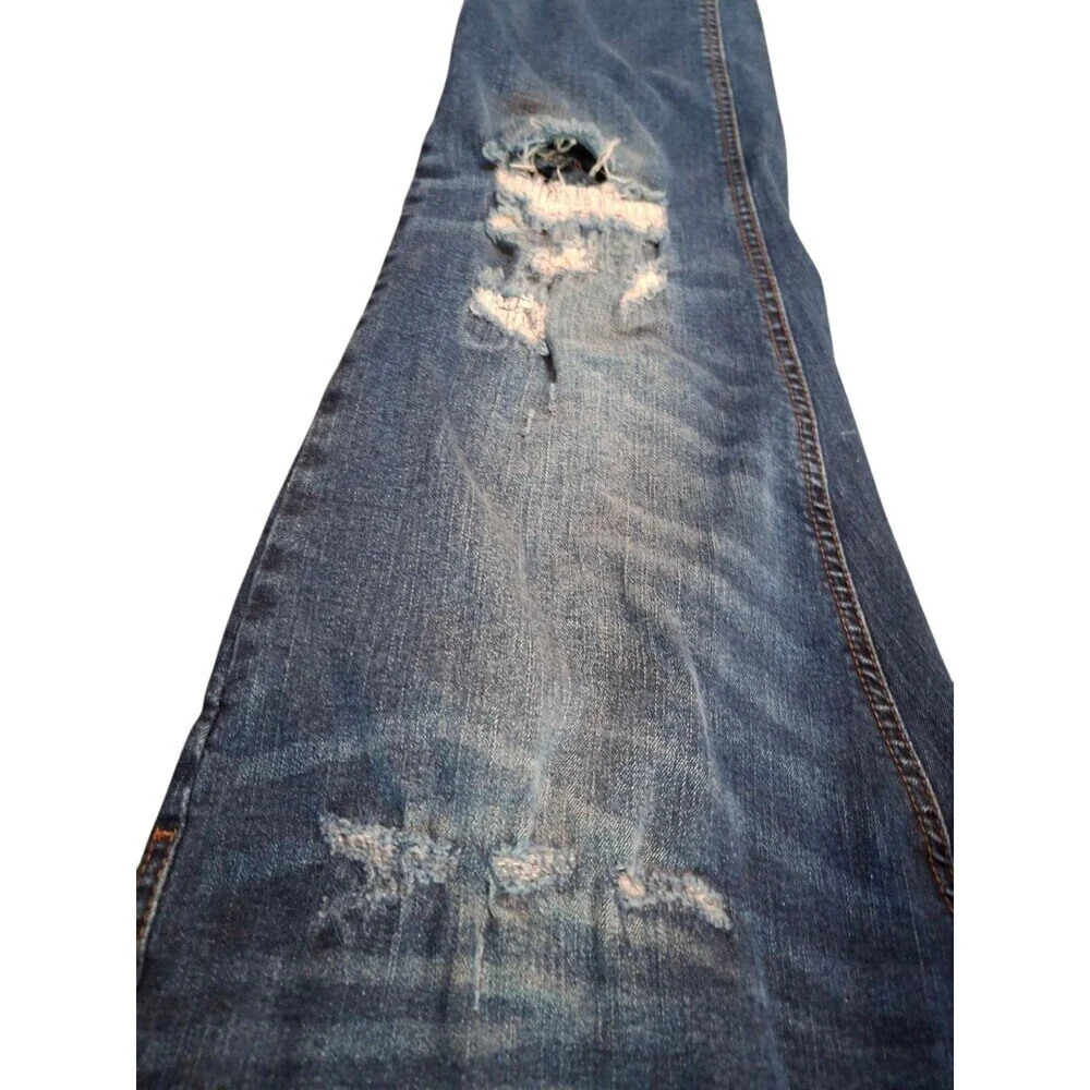 Refinery Republic Mens Jeans Blue Distressed Size 34x30 Denim Pants‎